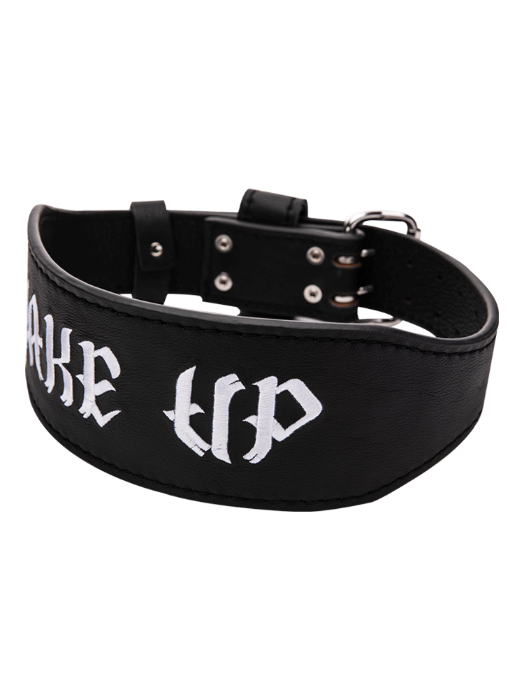 Wake up leather weight lifting belt WS6350101