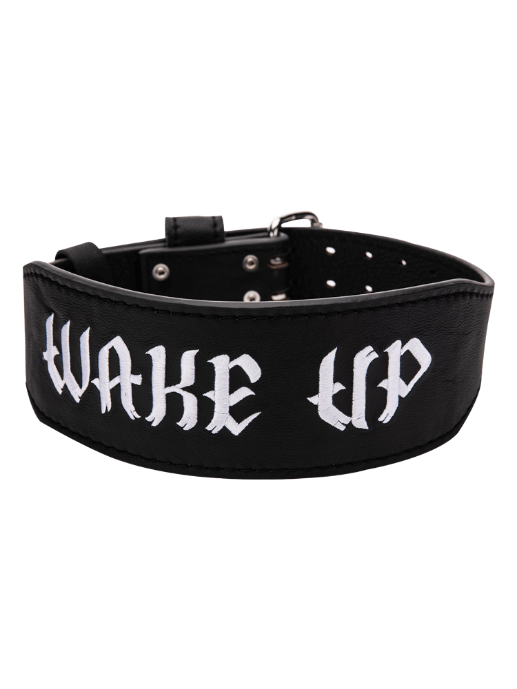 Wake up leather weight lifting belt WS6350101