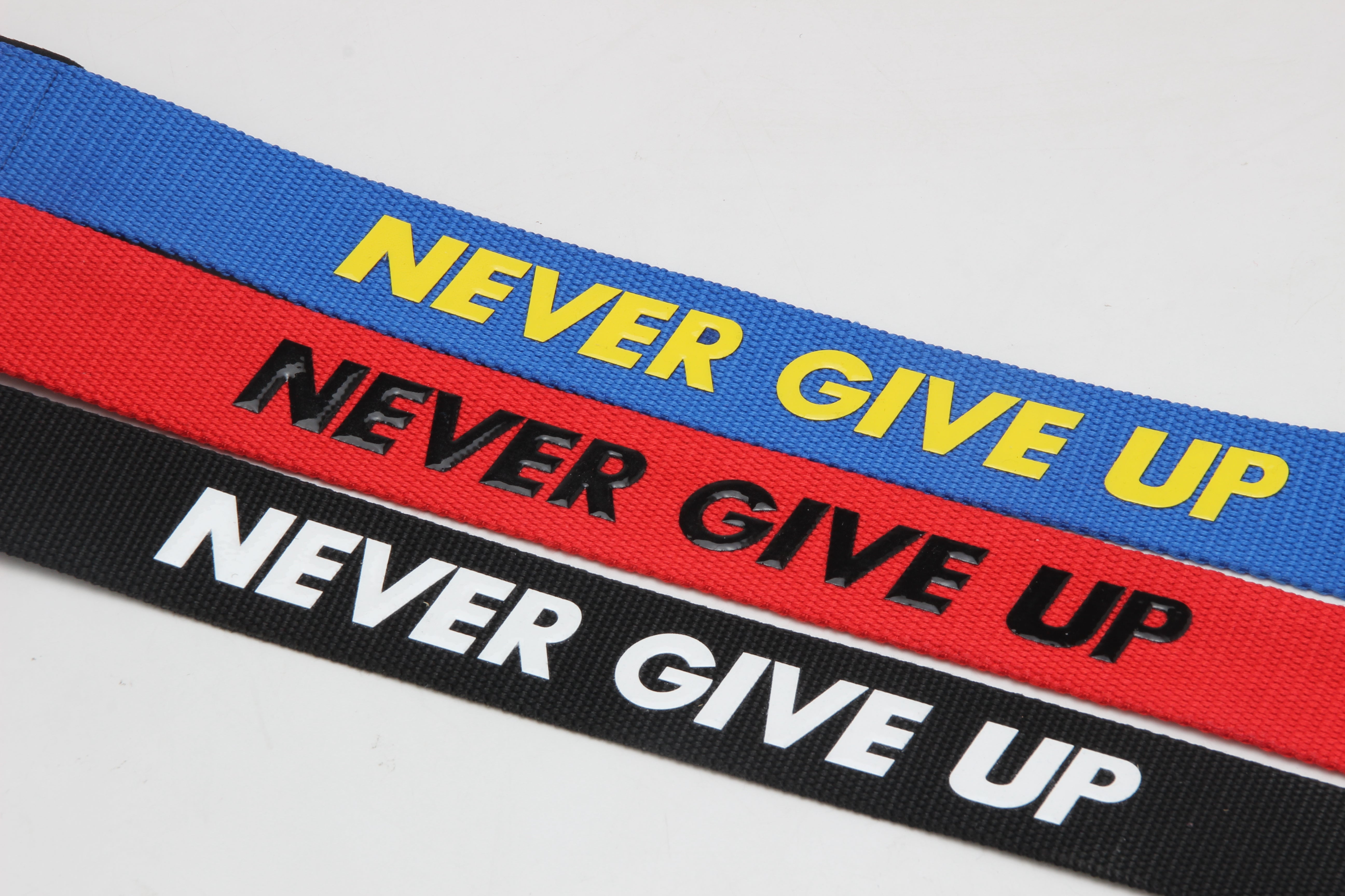 Never give up lifting strap（silicone logo）