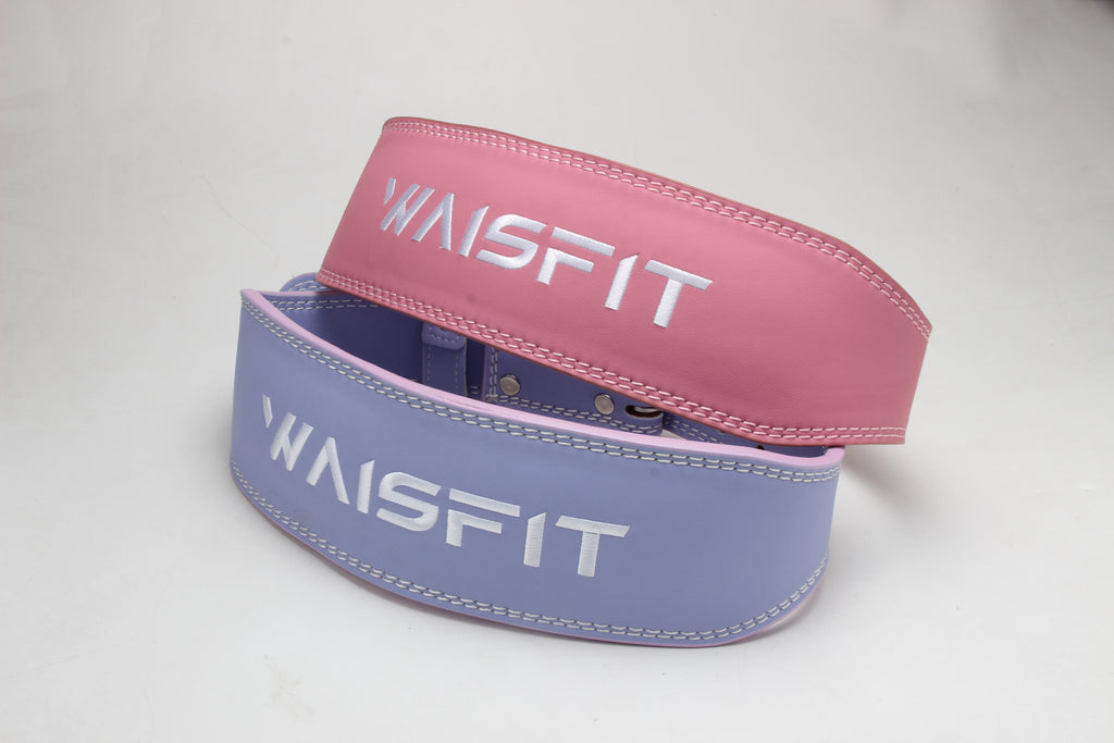 Pink and Purple Leather Weightlifting belt