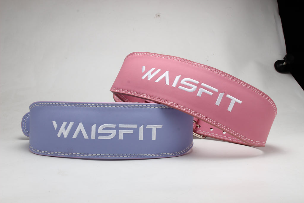 Pink and Purple Leather Weightlifting belt