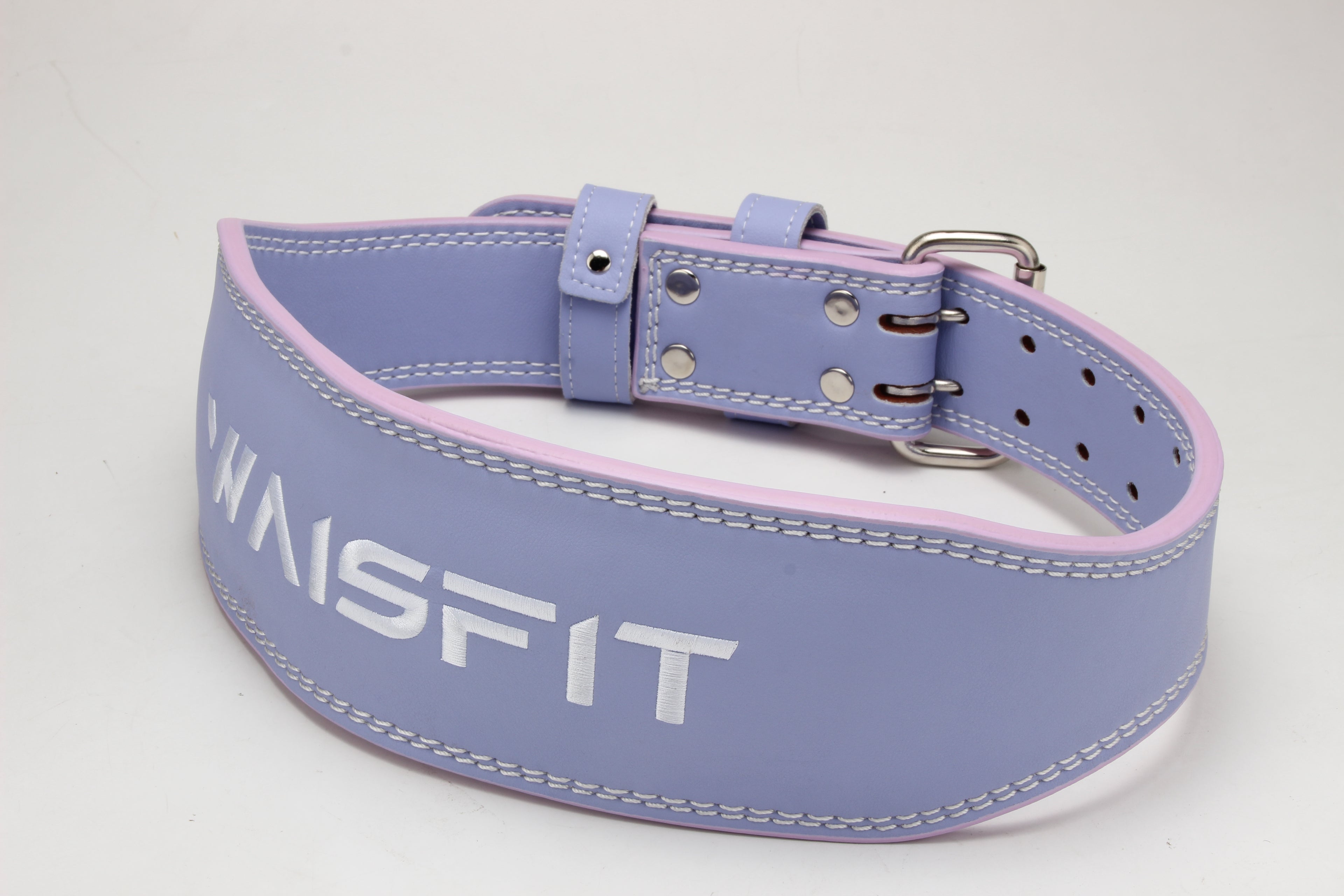 Pink and Purple Leather Weightlifting belt