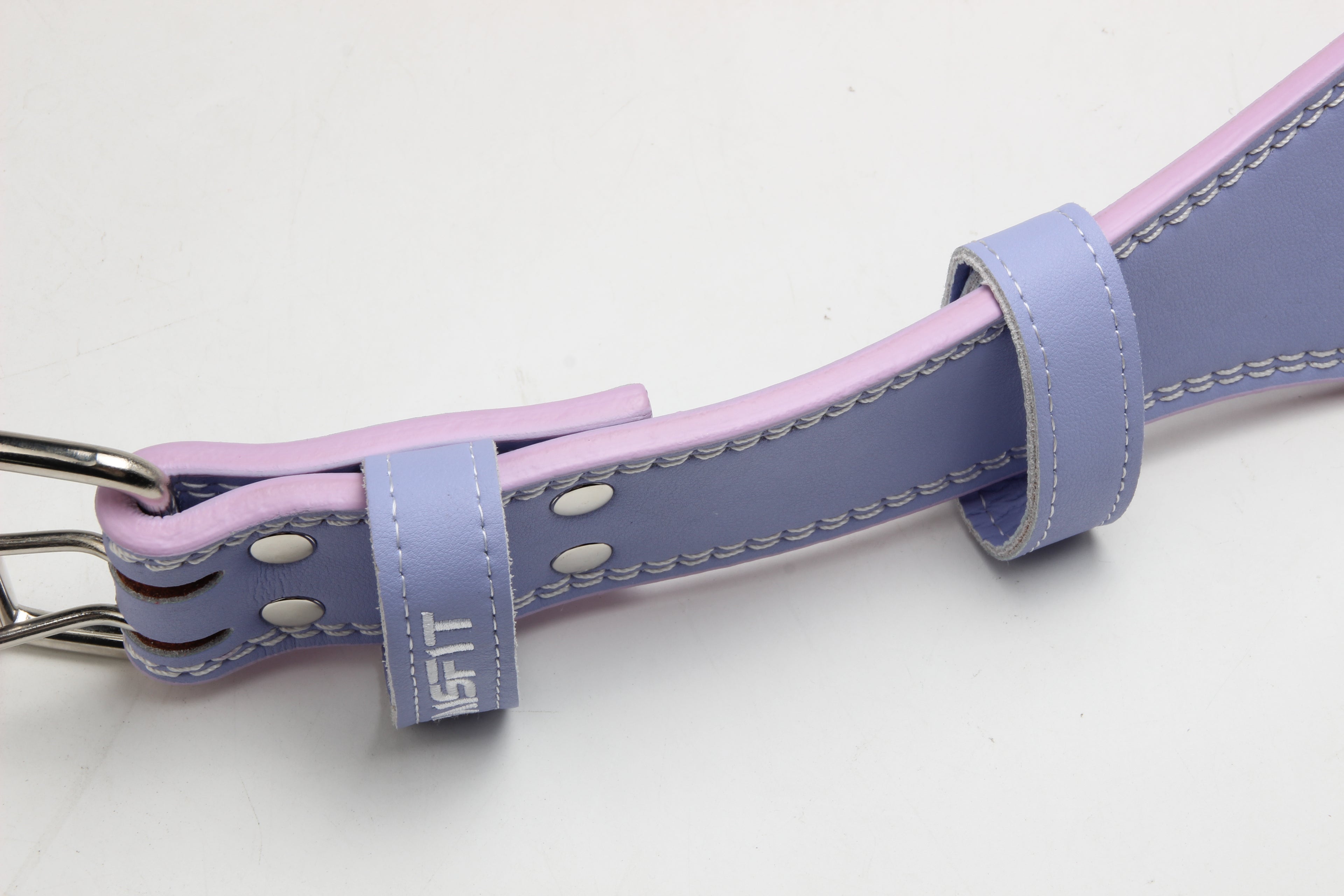 Pink and Purple Leather Weightlifting belt