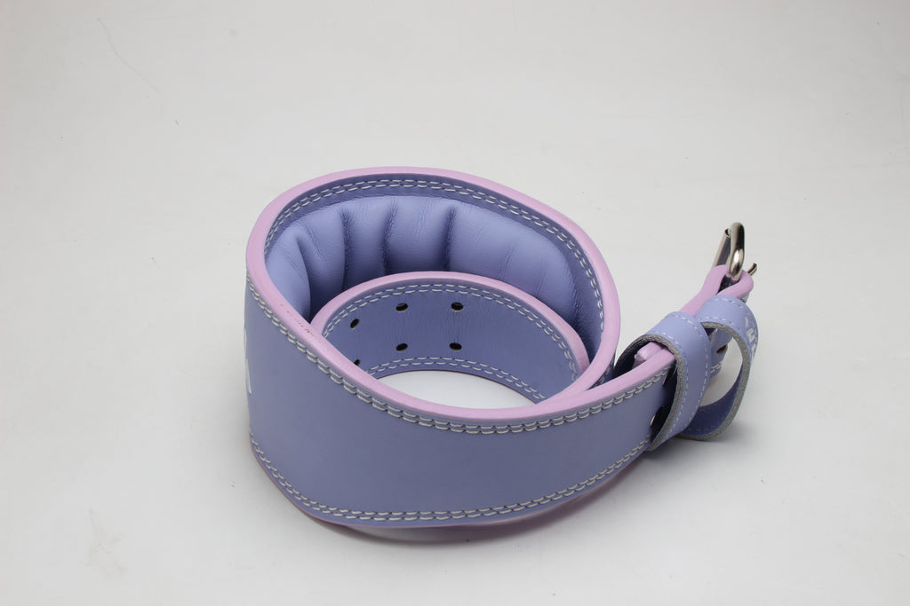 Pink and Purple Leather Weightlifting belt