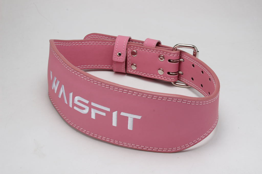 Pink and Purple Leather Weightlifting belt