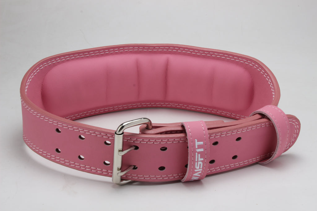 Pink and Purple Leather Weightlifting belt
