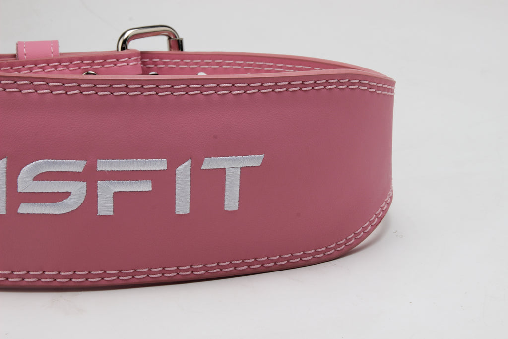 Pink and Purple Leather Weightlifting belt